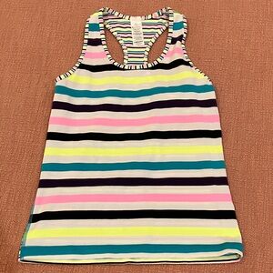 Ivivva girls size 6 year Multicolor Striped Tank athletic tank Top